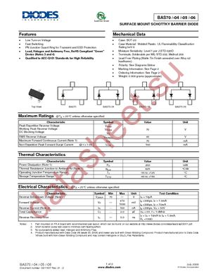 BAS70-04-7-F datasheet  